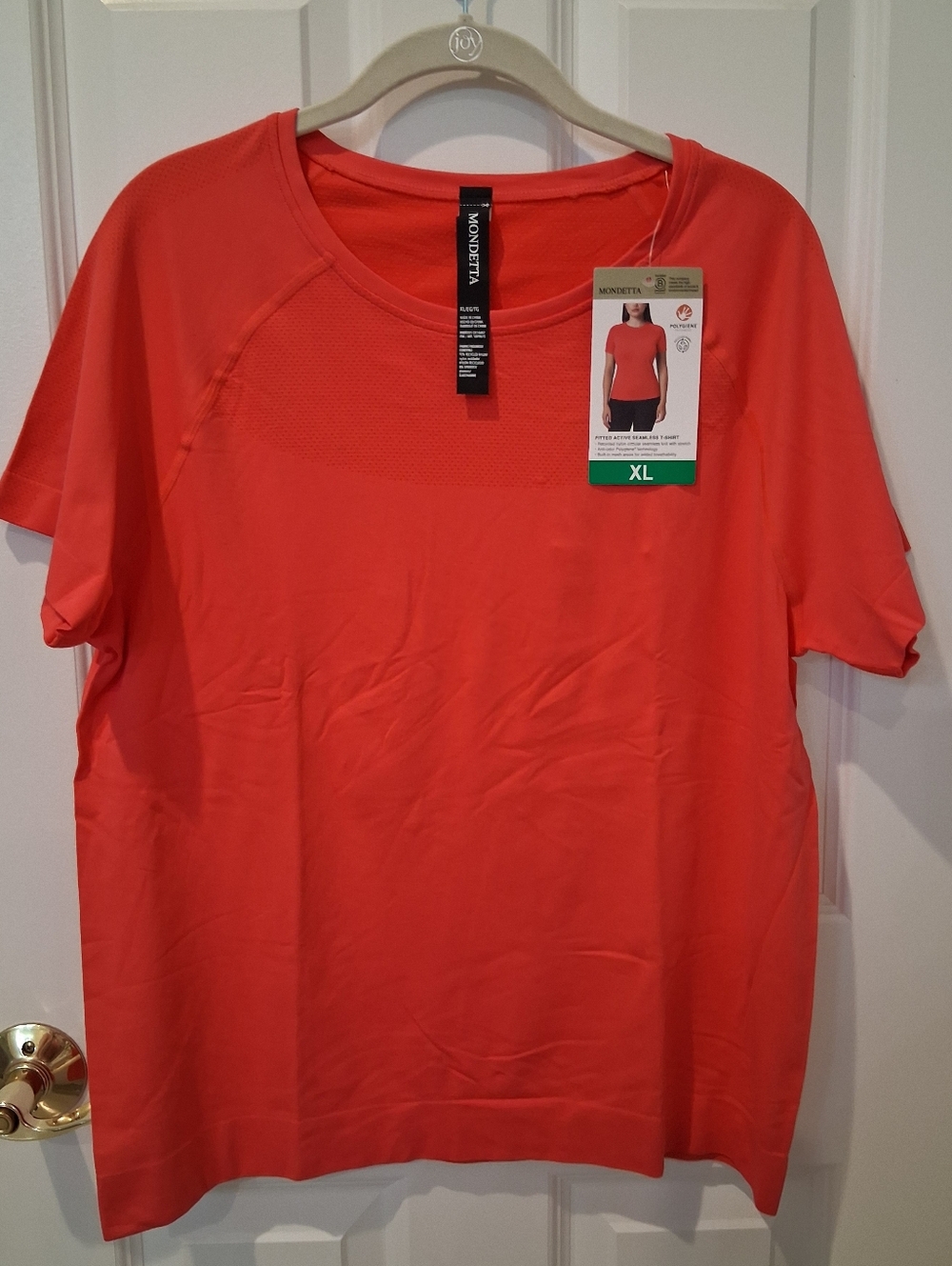 Mondetta Coral-Red Short Sleeve Active Tee